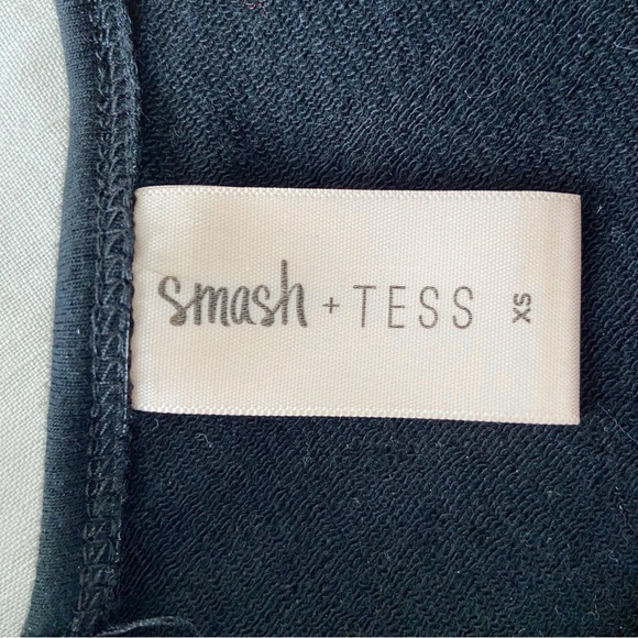 Smash + Tess short sleeve black romper / jumpsuit cotton - Picture 5 of 7